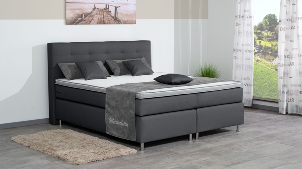 Meisterbetten Boxspringbett Lago 120x200 in KL-Fango, Matratzenbezug Nano, Ergoflex-Topper Bild 4