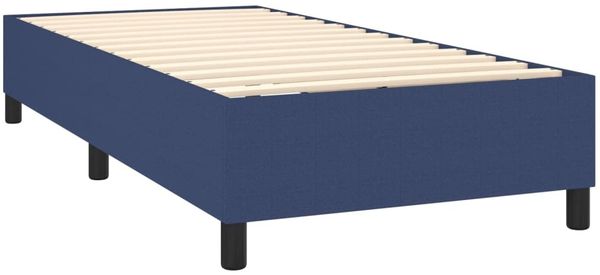 vidaXL Boxspringbett mit Matratze & LED Blau 80x200 cm Stoff 3138435 Bild 5