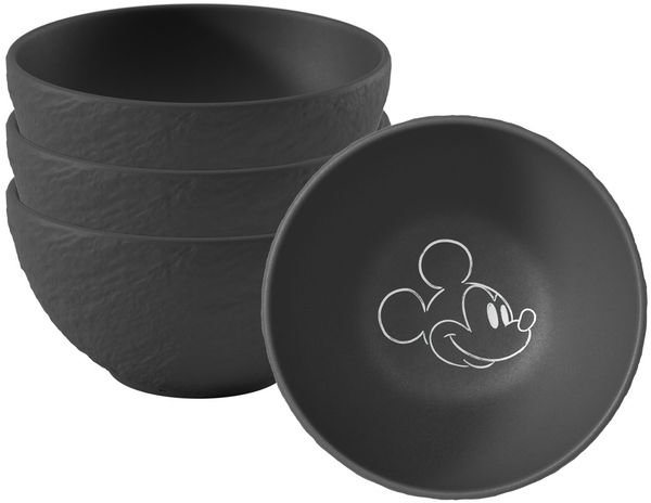 Villeroy & Boch Manufacture Rock - Mickey Mouse Müslischale ø 14 cm 4er Set