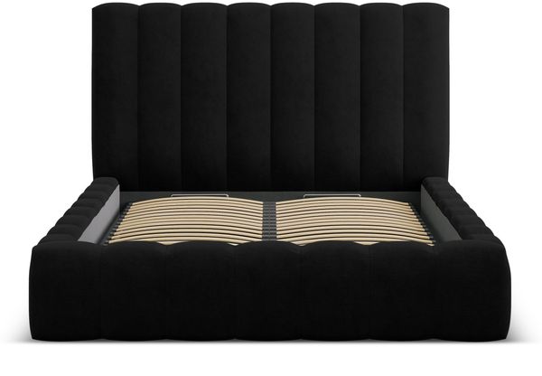 Micadoni Bett Kelp Strukturierter Stoff Moly Schwarz 160x200 Bild 3