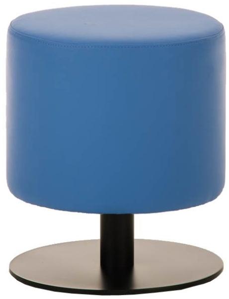 Sitzhocker - Max 2 - Hocker Rundhocker Kunstleder Blau 38x38 cm