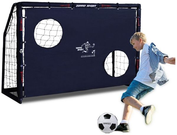 CCLIFE Fußballtor Fussballtor Outdoor mit Fußball für Erwachsene Kinder, B×L×H:85×160×240cm mit Torwand und Fußball