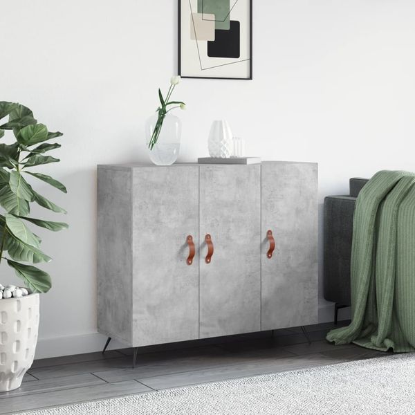 vidaXL Sideboard Betongrau 90x34x80 cm Holzwerkstoff 828080
