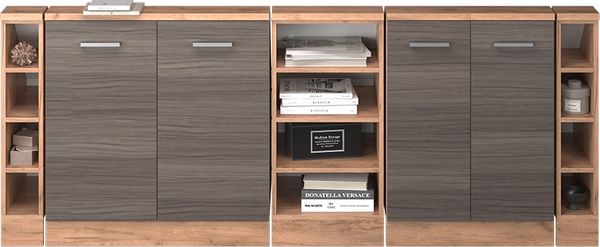 Küchenschrank für Dachschrägen R-Line Edelgrau 210 cm 5er Set Vicco Bild 6