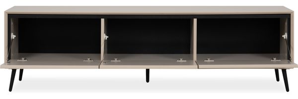 Lowboard >Arona< 3 Klappen, in Sand / Schwarz - 175x50x38cm (BxHxT) Bild 7