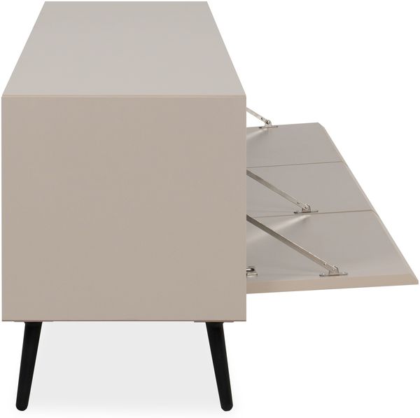 Lowboard >Arona< 3 Klappen, in Sand / Schwarz - 175x50x38cm (BxHxT) Bild 10
