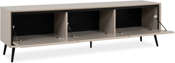Lowboard >Arona< 3 Klappen, in Sand / Schwarz - 175x50x38cm (BxHxT) Bild 8