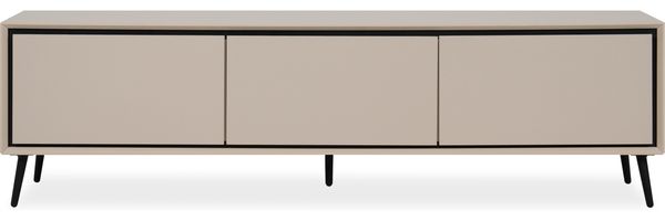 Lowboard >Arona< 3 Klappen, in Sand / Schwarz - 175x50x38cm (BxHxT) Bild 6