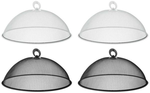 HAC24 Schutzhaube Speisen Abdeckhaube Speiseschirm Speisenhaube Fliegenhaube,(4-tlg) Metall Ø 30 cm