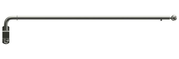 INTERDECO Schwenkstange Cassina, ausziehbar, Wandmontage, Metall, Edelstahl-Optik, 2 Stk / Packung, ausziehbar 13 / 9 mm