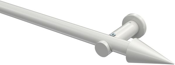 Gardinenstangen-Set Platon Savio 120 cm, 1-läufig (ohne Ringe), 20 mm Ø Weiß