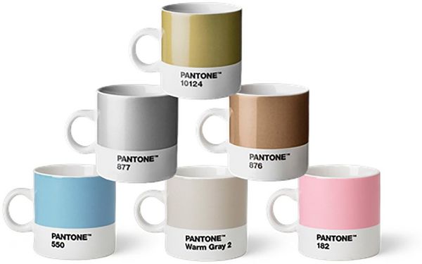 PANTONE Kaffeeservice, Porzellan Espressotasse 6er-Set, 120 ml