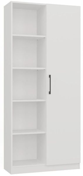 ibonto BÜCHERREGAL MATTWEISS Halboffenes Bücherschrank (H 182 x T 30 x B 80 cm)