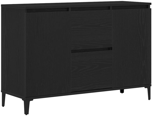 vidaXL Sideboard Schwarz Eichen-Optik 104 x 35 x 70 cm Holzwerkstoff 862597