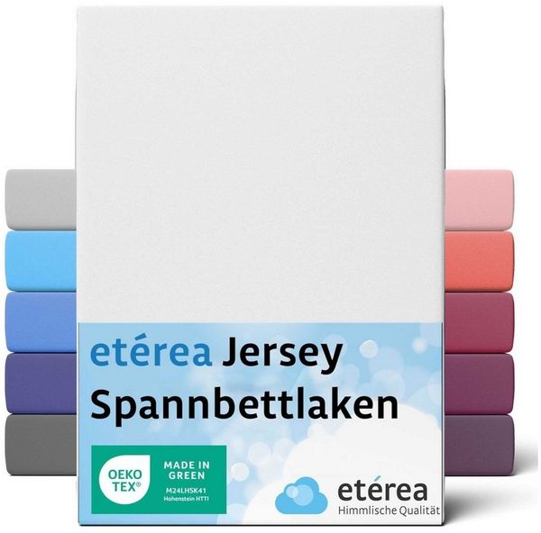 etérea Comfort Jersey Spannbettlaken Weiss 60x120 cm - 70x140 cm