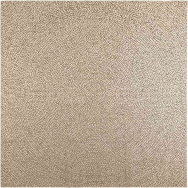vidaXL Teppich ZIZUR Beige 240x240 cm Jute-Optik Indoor und Outdoor 4010412