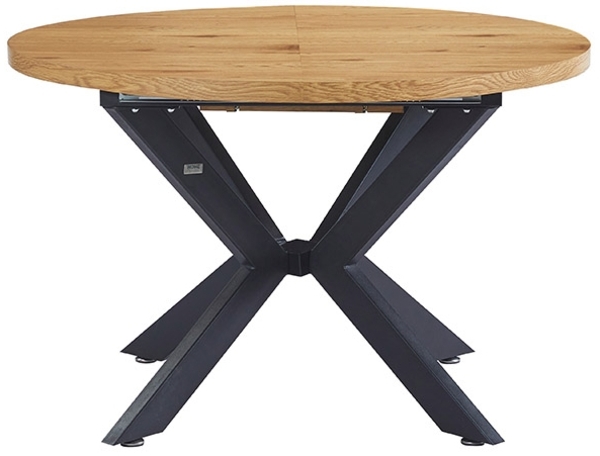 HOME DELUXE Essgruppe Rund Ausziehbar AVENTURA inkl. Sternfuß - 120-160 x 120 cm Light Oak 6 Stühle Bild 5