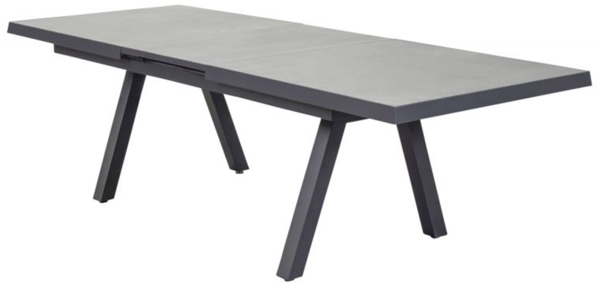 Gartentisch Ausziehtisch Kalifornien Esstisch 200/260 x 100 x 75 cm Keramik Anthrazit