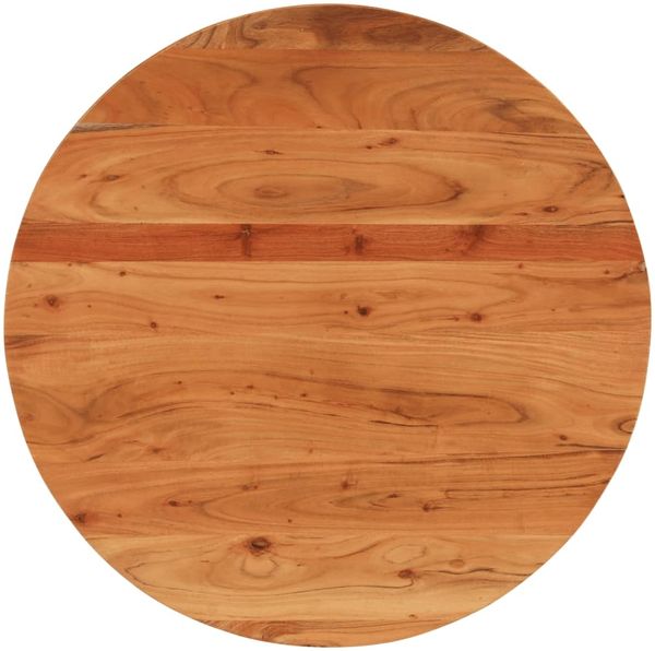 vidaXL Tischplatte Ø80x3,8 cm Rund Massivholz Akazie 370055
