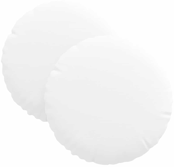 vidaXL Sitzkissen 2 pcs Weiß Ø30 x 13 cm Stoff 42014094