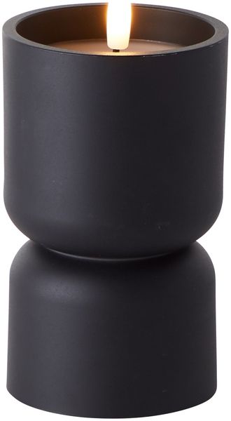 Brilliant LED Kerze batteriebetrieben mit Timer Ø 8 x 15 cm schwarz