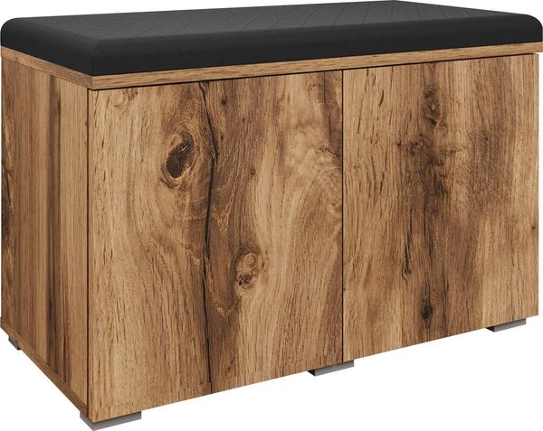 OTTO home Sitzbank Paris (inkl. Sitzkissen), moderne Truhenbank B/T/H 70x35x45, Flurbank mit Sitz aus Kunstleder
