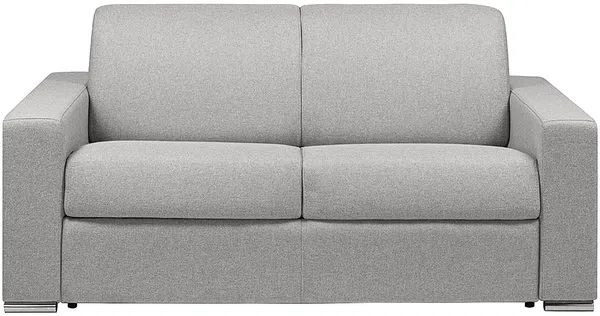 Schlafsofa 2-Sitzer Stoff CALITO - Grau - Liegefläche: 120 cm - Matratzenhöhe: 14 cm Bild 2