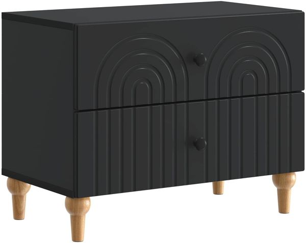 vidaXL Nachttisch Schwarz 62 x 34,5 x 48 cm Holzwerkstoff 894086