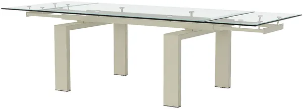 Vente-unique - LUBANA Esstisch Glas TransparentBeige - B 100 cm x H 76 cm x L 225 cm270 cm180 cm Bild 7