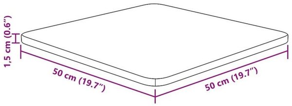 vidaXL Tischplatte Quadratisch 40x40x1,5 cm Eichenholz Unbehandelt 342914 Bild 3
