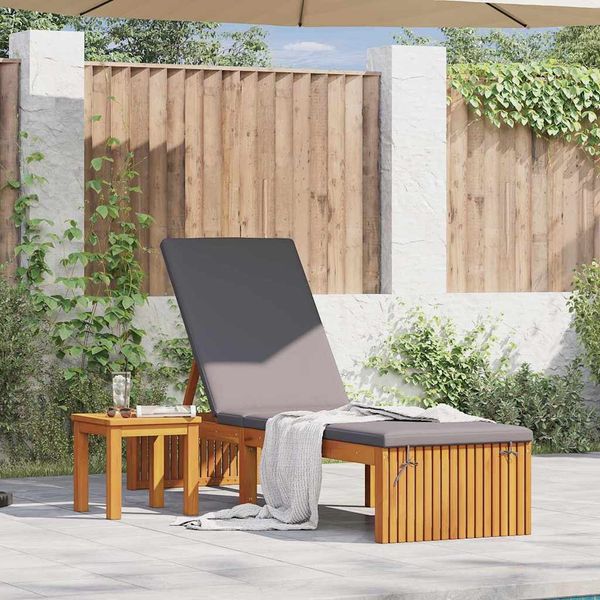 Sonnenliege, Gartenliege Öl-Natur 200 x 55 x 94 cm Massivholz Akazie