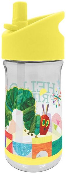 Geda Labels GmbH Trinkflasche Raupe Nimmersatt Hello Friend, Gelb, 370ml, nicht spülmaschinengeeignet