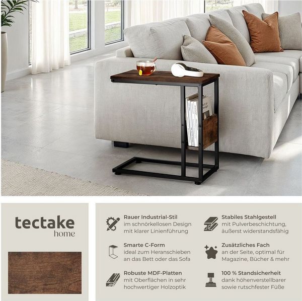 tectake Beistelltisch Wigan (1-St, 1 tlg), Industrial Style