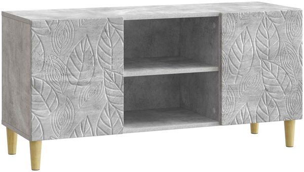 vidaXL TV-Schränk 102 x 34,5 x 50 cm Betongrau Holzwerkstoff 895158