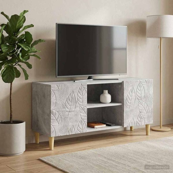 vidaXL TV-Schränk 102 x 34,5 x 50 cm Betongrau Holzwerkstoff 895158