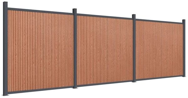 vidaXL Zaunelement Braun 526x186 cm WPC 3282800 Bild 2