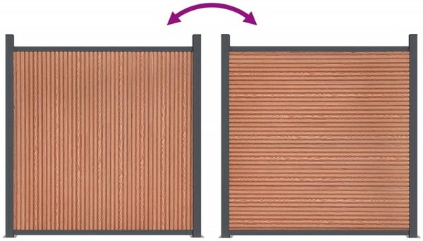 vidaXL Zaunelement Braun 526x186 cm WPC 3282800 Bild 9
