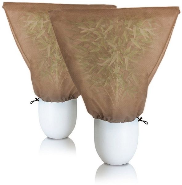 BigDean Schutzhaube 2er Set XXL Winterschutz Kübelpflanzensack 120 x 180 cm BRAUN,(Set, 2-tlg, 2er) Vlies, Winterschutz, Schutzhaube, Für Kübelpflanzen