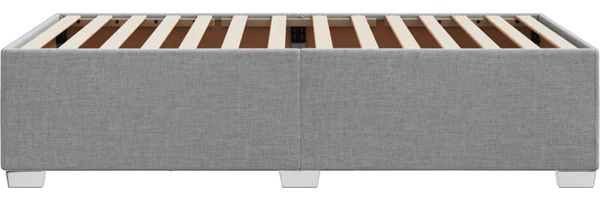 vidaXL Bettgestell ohne Matratze Hellgrau 90x200 cm Stoff 3284443 Bild 5
