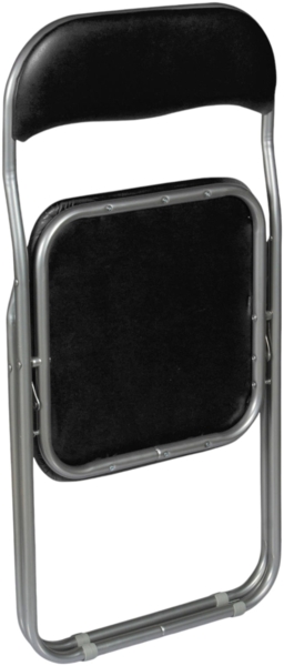 Dmora Klappstuhl Antenore, Platzsparender Stuhl, Gästestuhl, Besprechungssitz aus Öko-Leder, 43x47h80 cm, Schwarz Bild 4