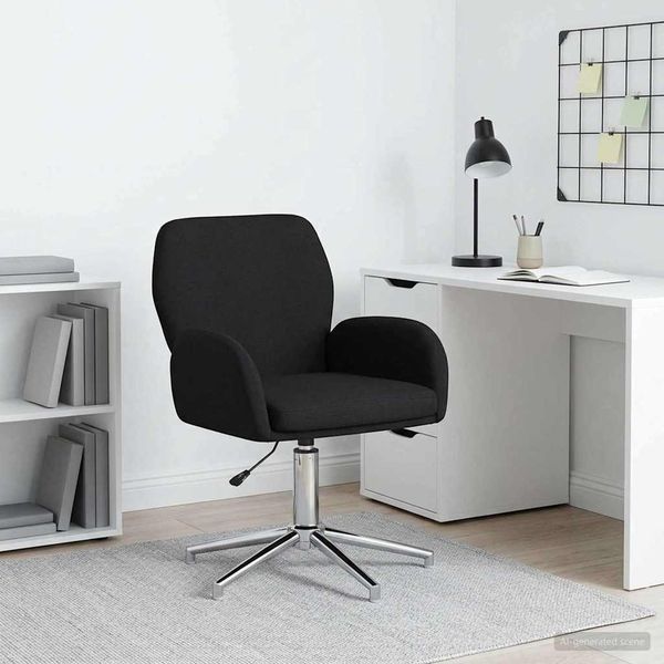 vidaXL Drehstuhl 54 x 58 x 90 cm Schwarz Stoff 42034338