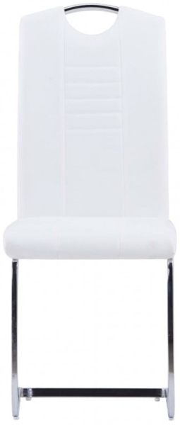 vidaXL 9-tlg. Essgruppe Kunstleder Weiß Bild 7