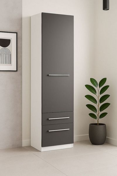 priess Kleiderschrank Schrank Garderobe Wäscheschrank Barcelona in 5 Breiten viel Stauraum, geräumige Schubkästen, mit Spiegel, MADE IN GERMANY