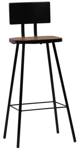 vidaXL Barhocker 2 Stk. Massives Altholz [245390]