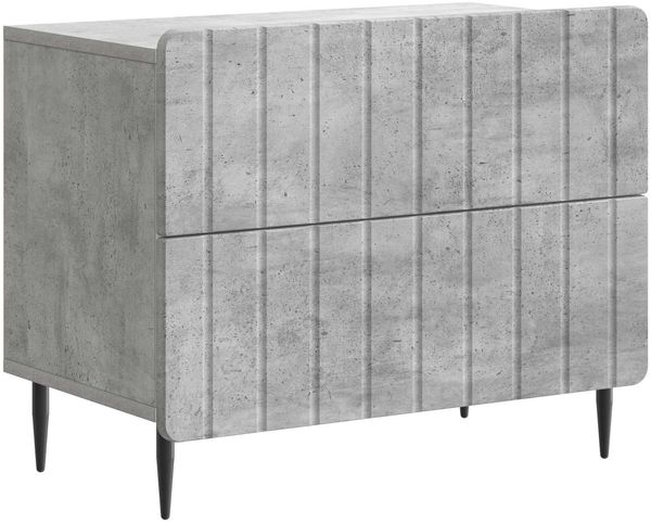 vidaXL Nachttisch Betongrau 62 x 34,5 x 49,5 cm Holzwerkstoff 894318