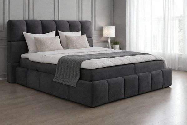 Labett Boxspringbett AURA Bubble Boucle Bett mit Stauraum - 140x200 160x200 180x200 200x200