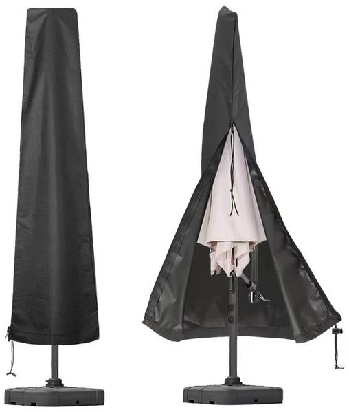 ABC Staubschutzhülle für Sonnenschirme aus Oxford - Gewebe, wasserdicht, 190 x 50 x 30 cm, schwarz
