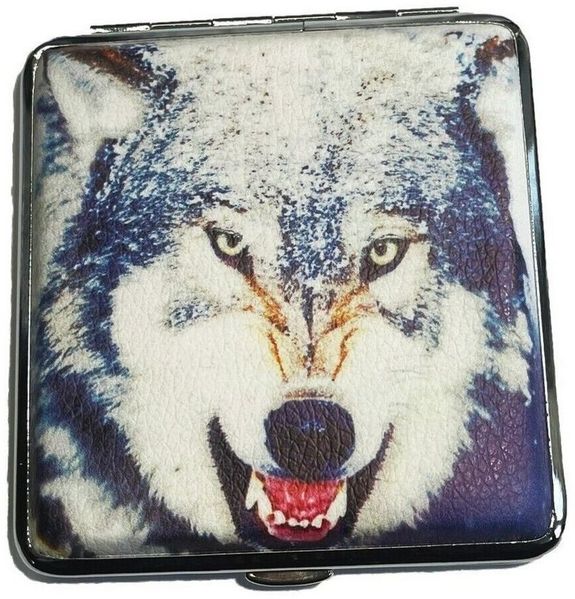 Westernlifestyle Aufbewahrungsbox Motiv Wolf 30-35 Zigarettenbox