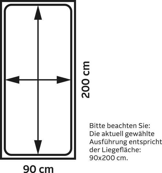 Maintal Gästebett mit Bettkasten
