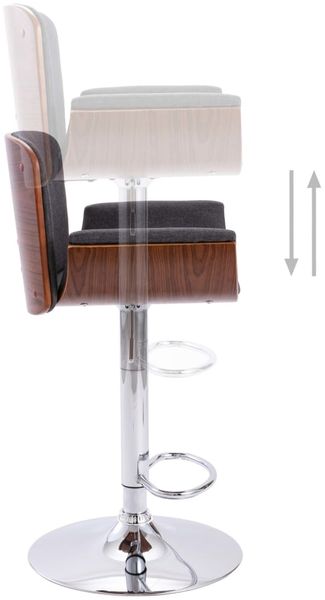 vidaXL Barhocker Grau Stoff 287379 Bild 5
